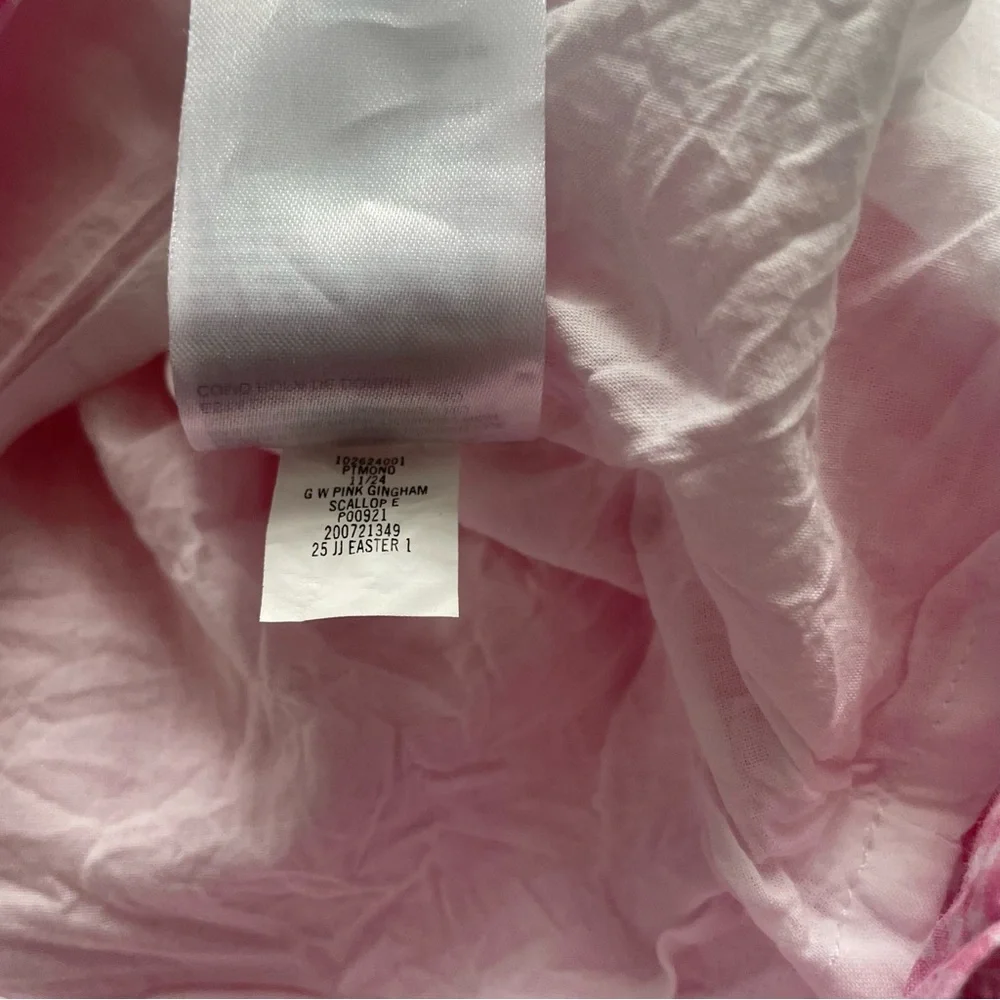 Janie and Jack Girls Pink Gingham Baby Dress and Bloomers Set Size 0-3 months